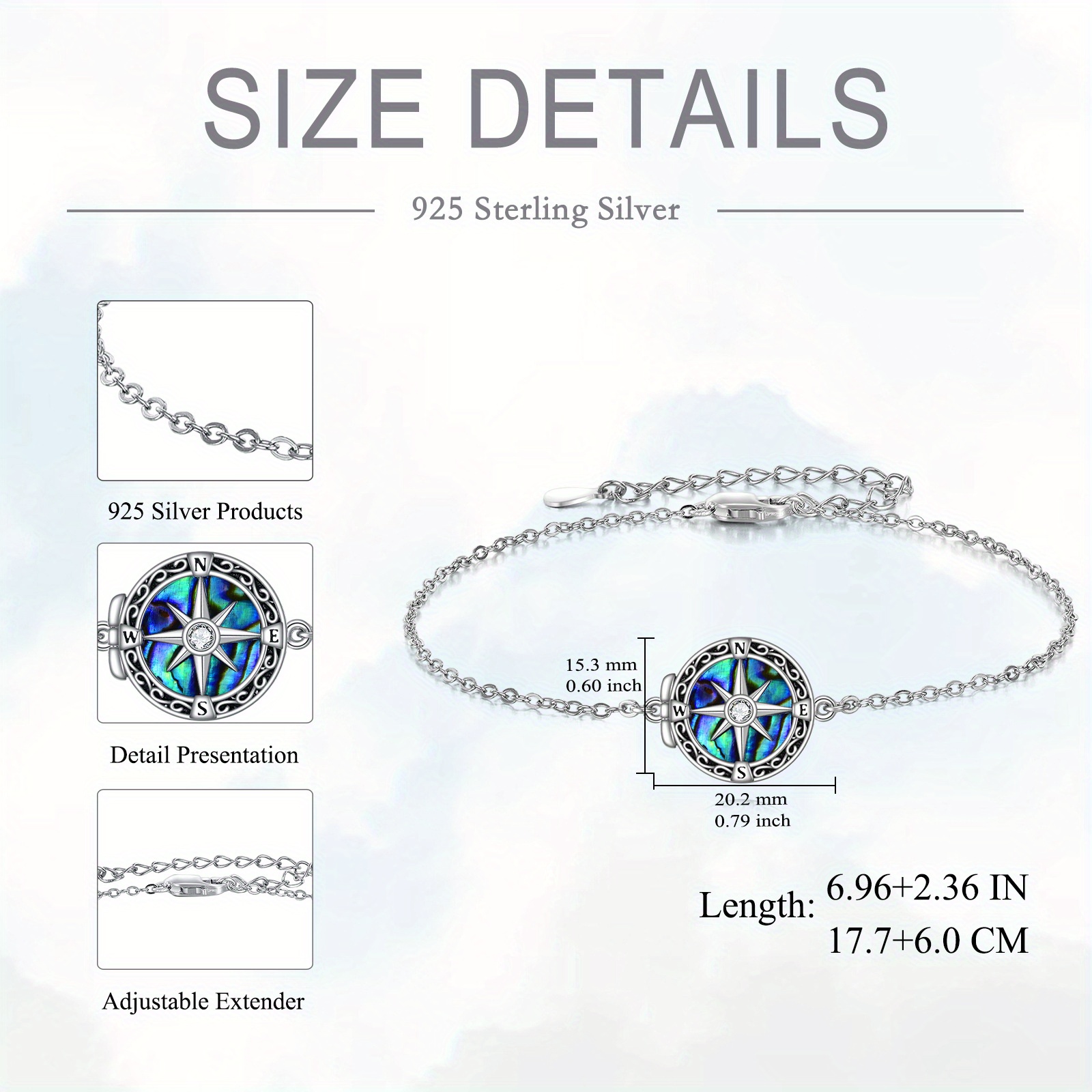 Compass Locket Bracelet Picture Holder Custom Jewelry